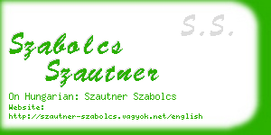 szabolcs szautner business card